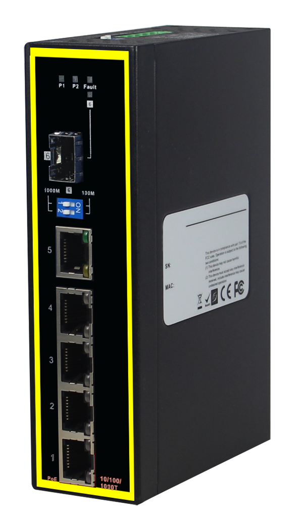 PoE-коммутаторы на DIN-рейку SWDGP-141SFP-24V